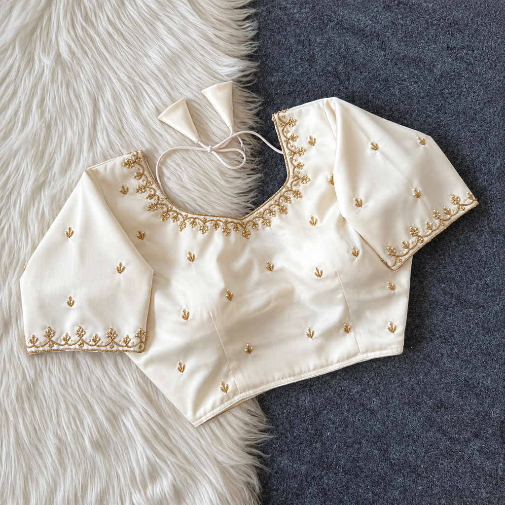 Handworked Silk blouse design 2( coming soon in 15 days)