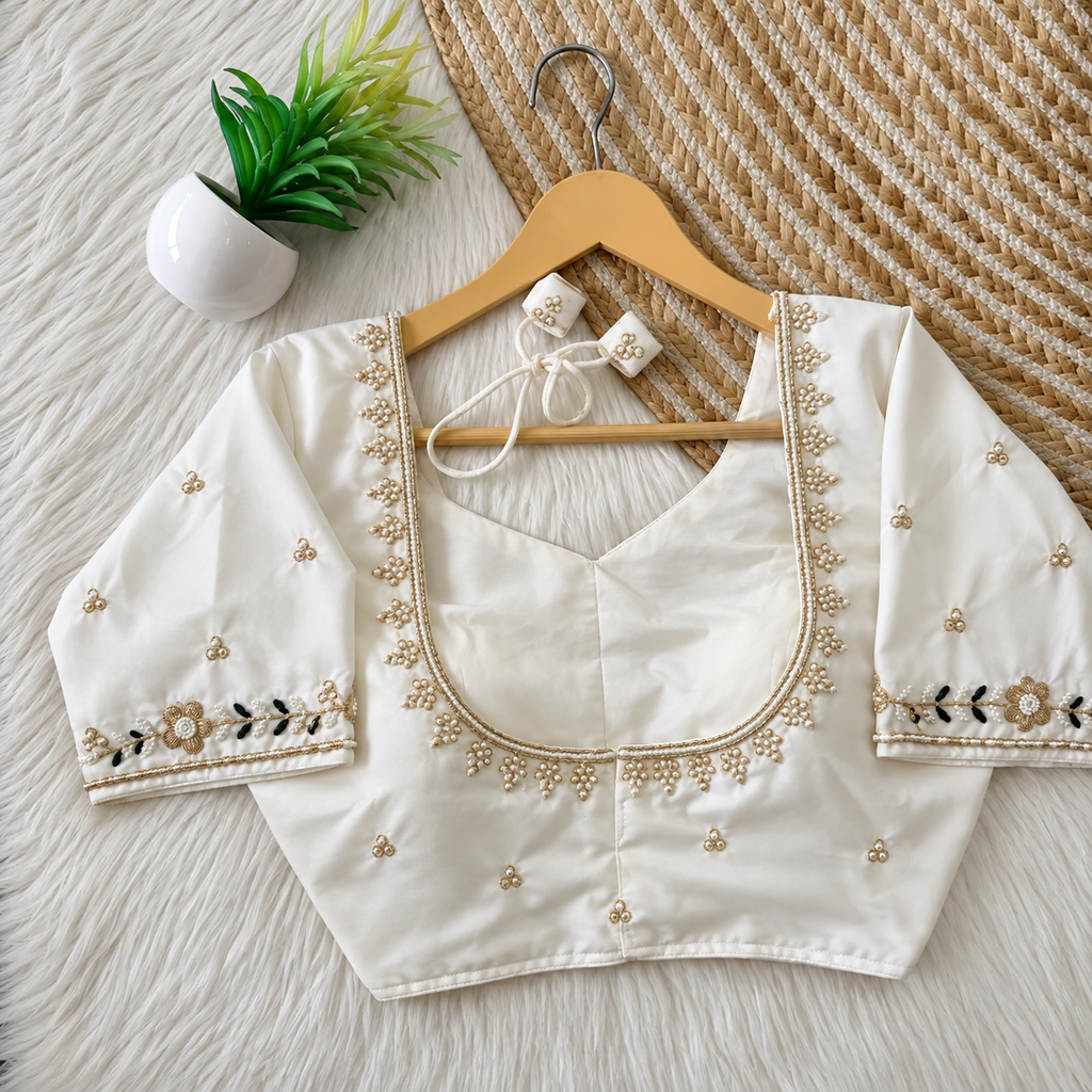 Handworked silk blouses design 3( coming soon in 15 days)