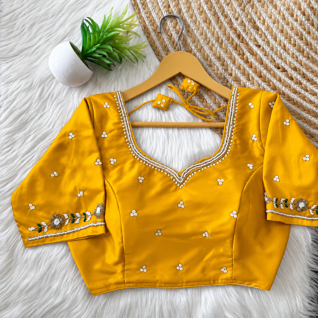 Handworked silk blouses design 3( coming soon in 15 days)