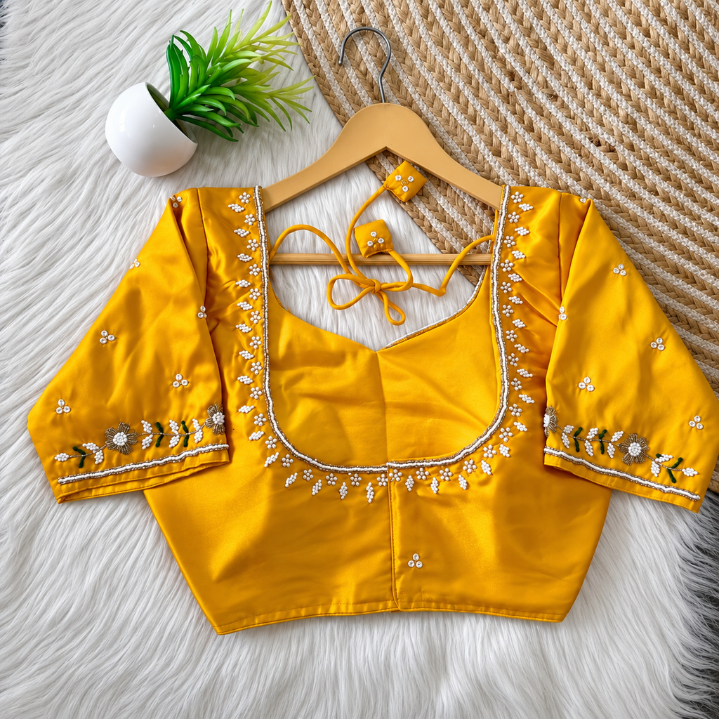 Handworked silk blouses design 3( coming soon in 15 days)