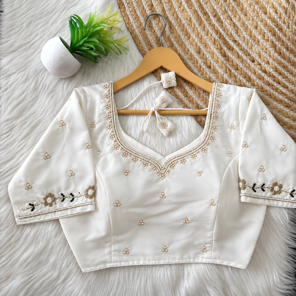 Handworked silk blouses design 3( coming soon in 15 days)