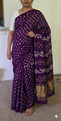 Pure Modal Rai Bandhej Purple