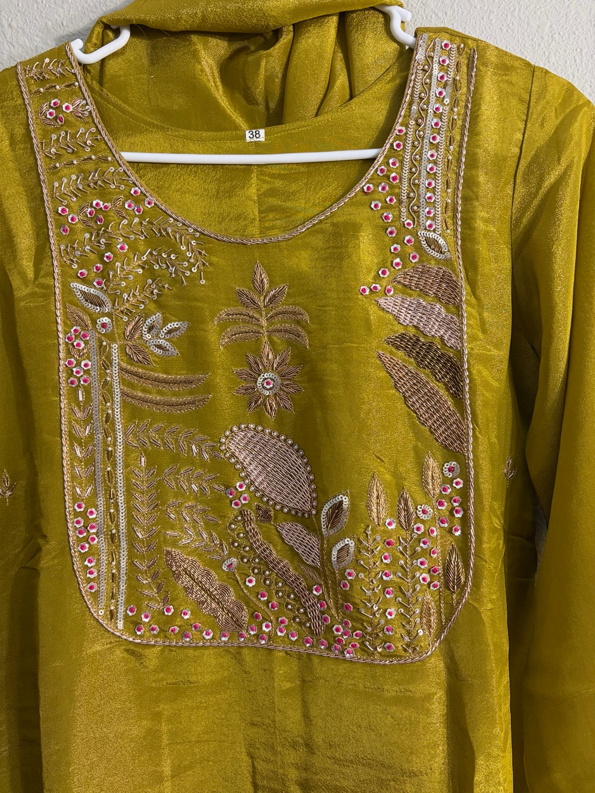 Premium Silk Mehendi Green Plazzo Set