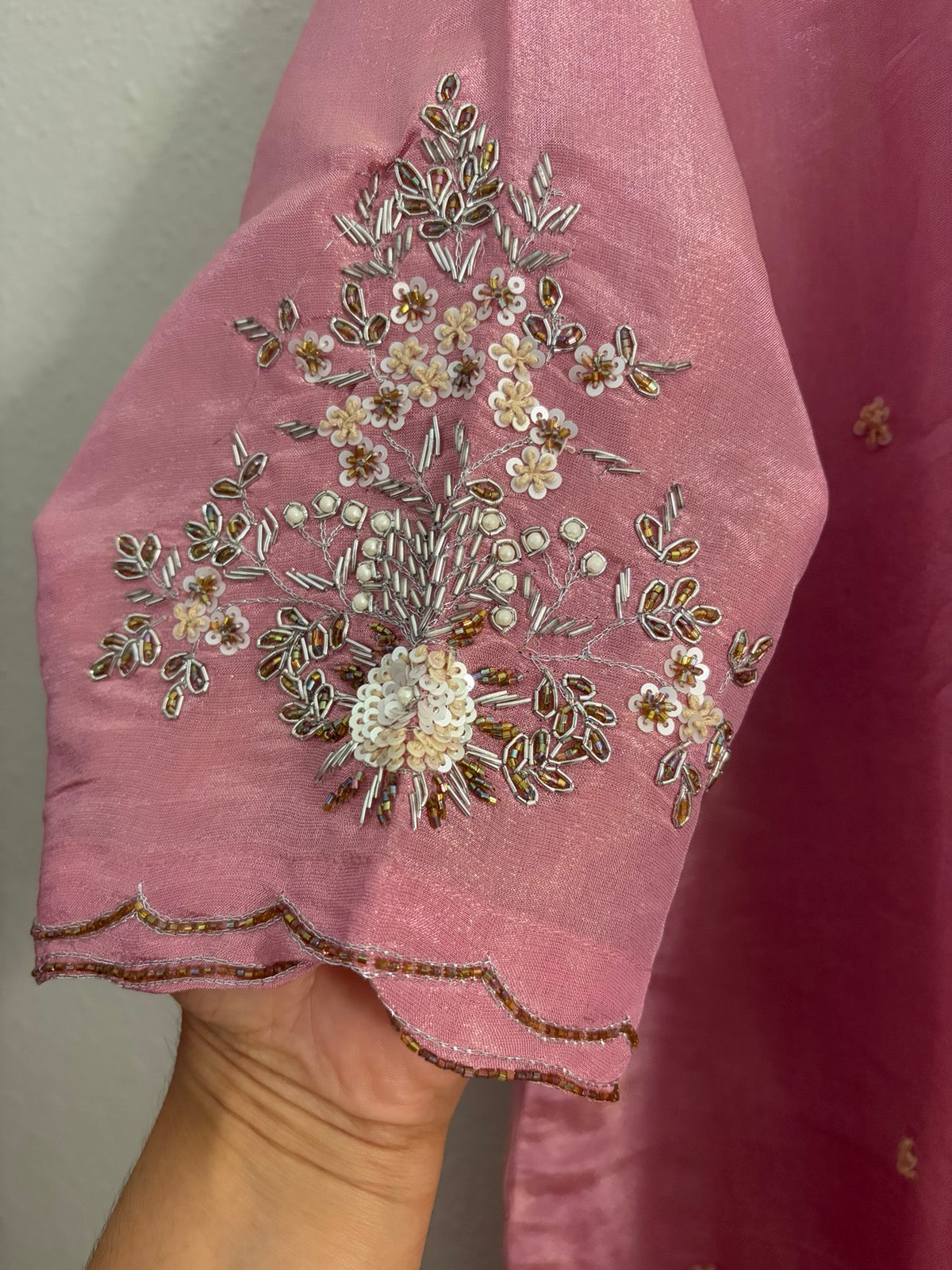 Premium Silk Plazzo Set in Pink