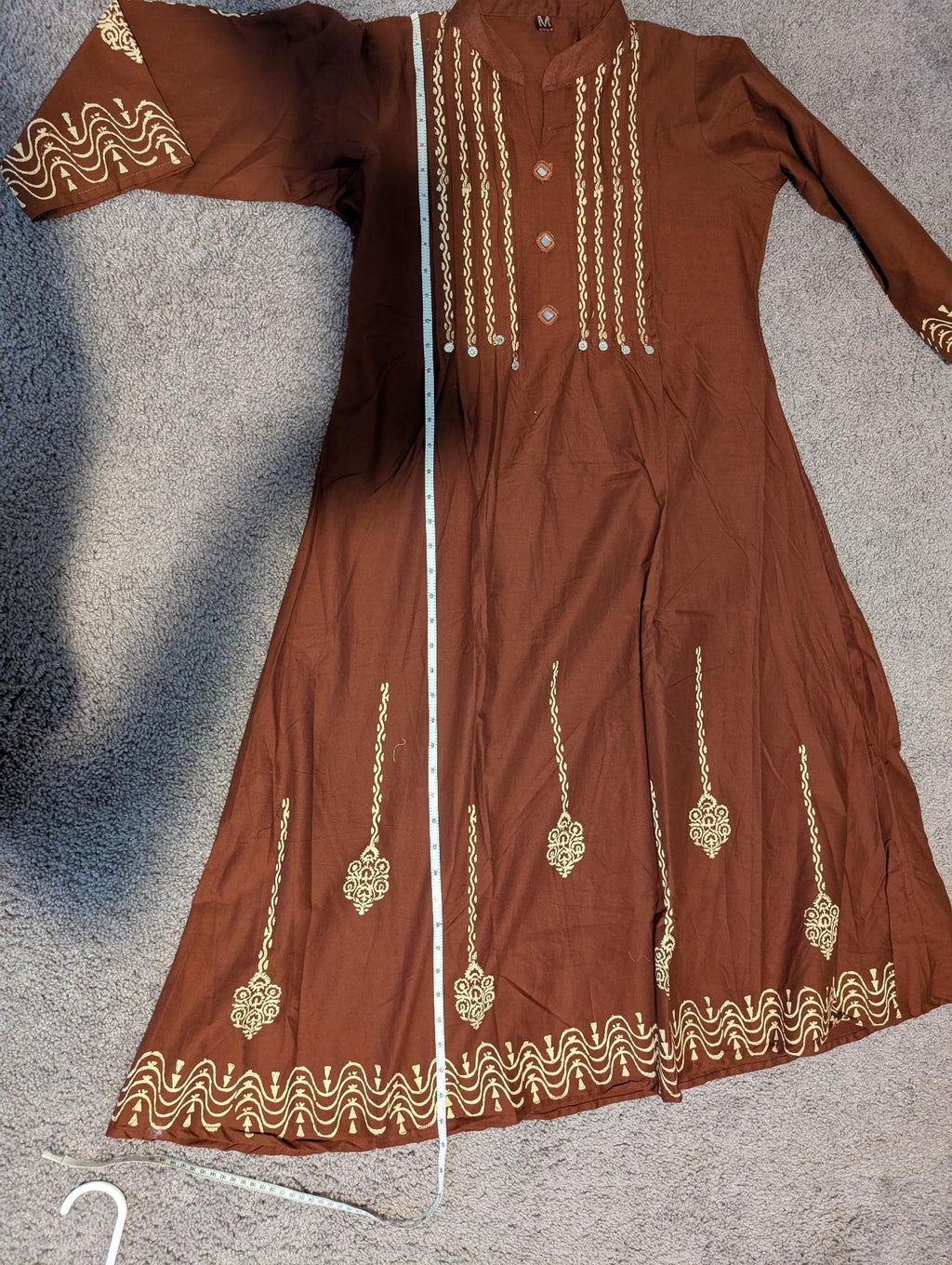 Dabu Cotton 3-Piece Set in Brown - Maatruu