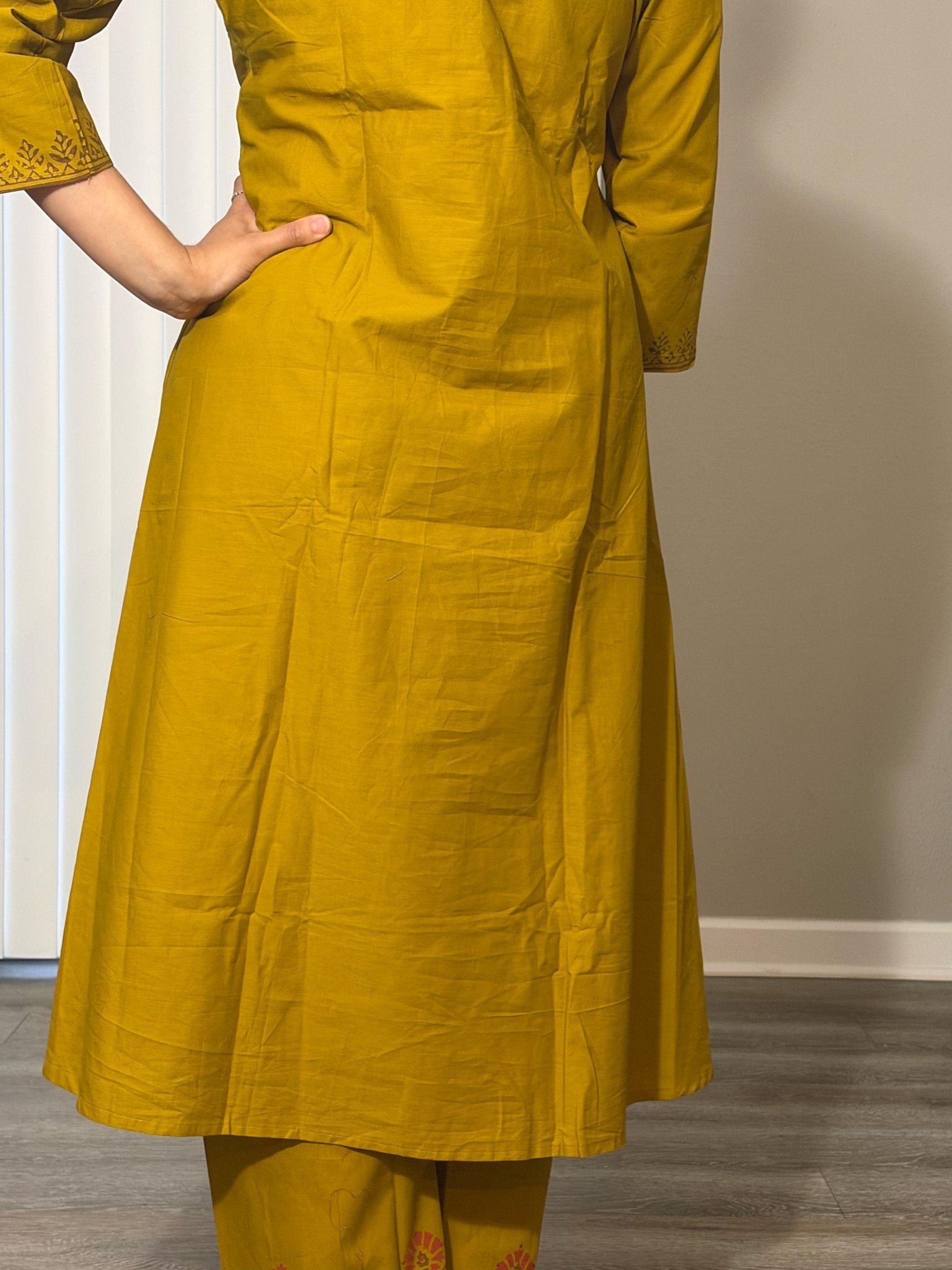 Dabu Cotton 3-Piece Set in Olive Green - Maatruu