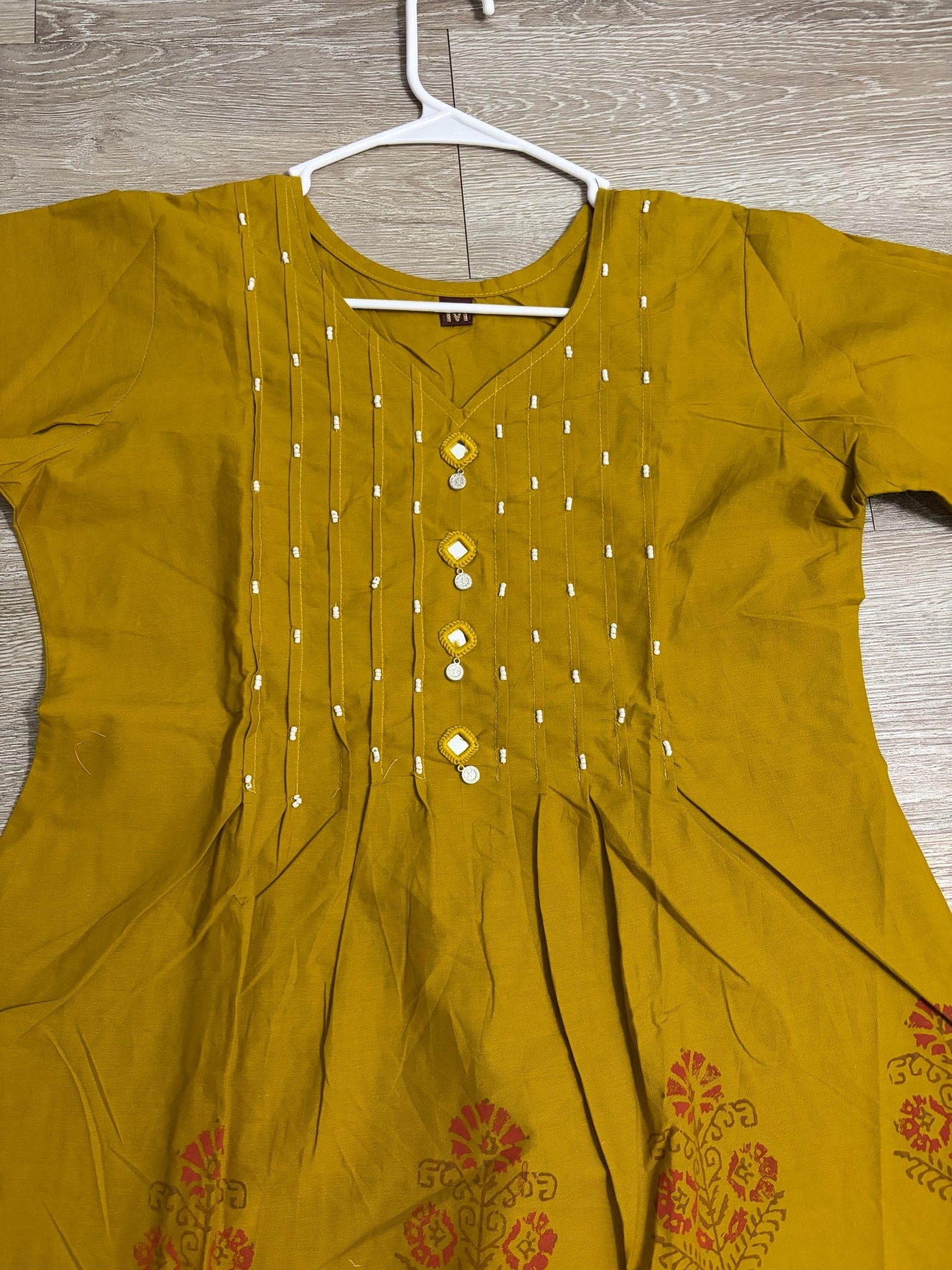 Dabu Cotton 3-Piece Set in Olive Green - Maatruu