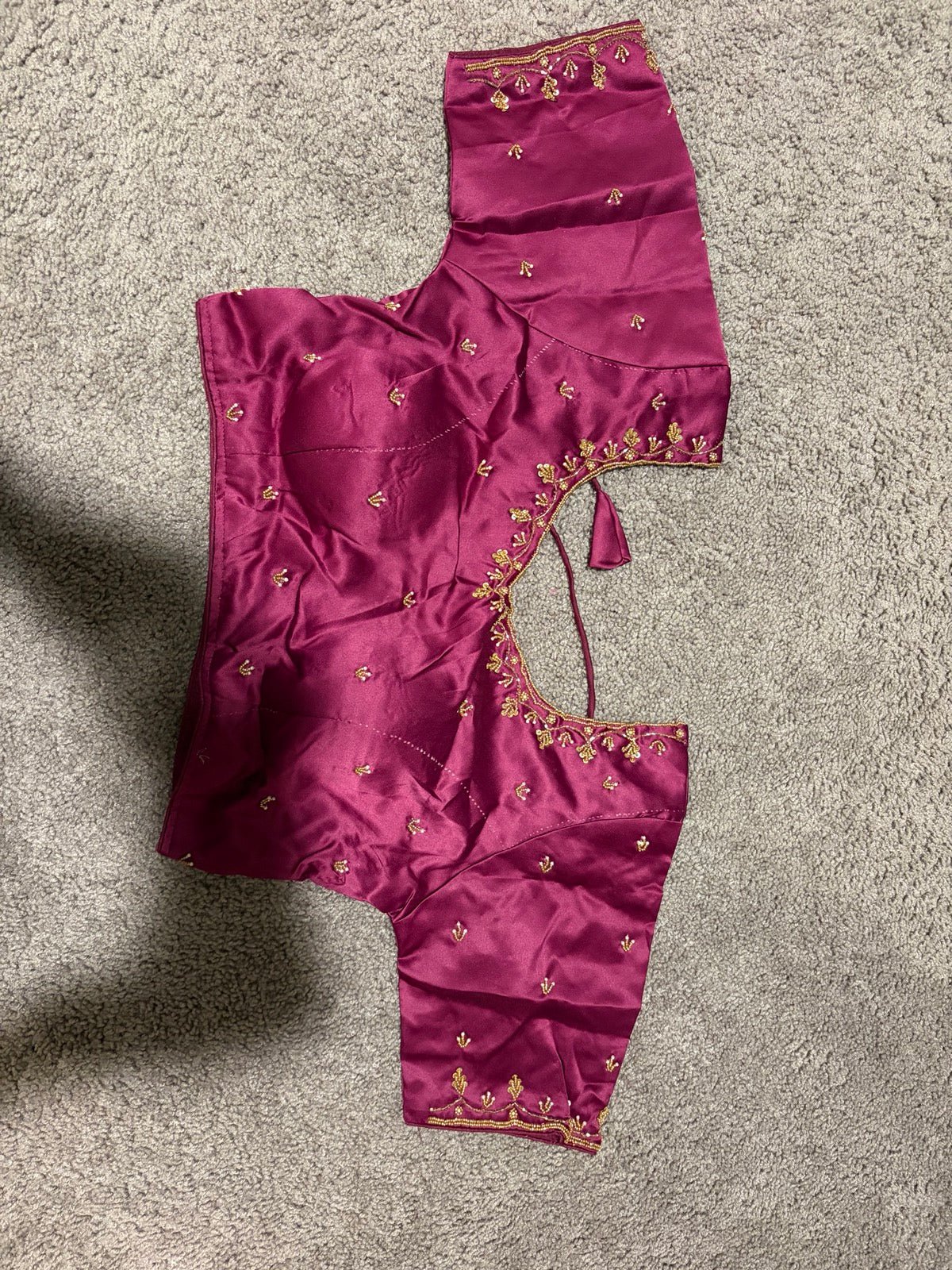 Handworked Silk blouse design 2 - Maatruu