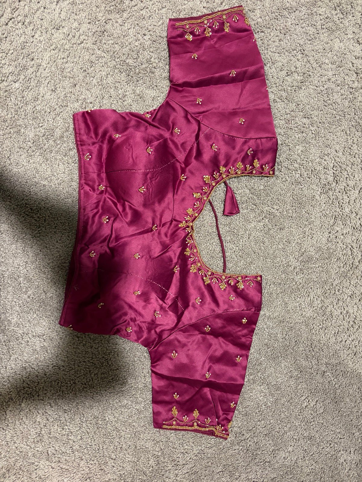 Handworked Silk blouse design 2 - Maatruu