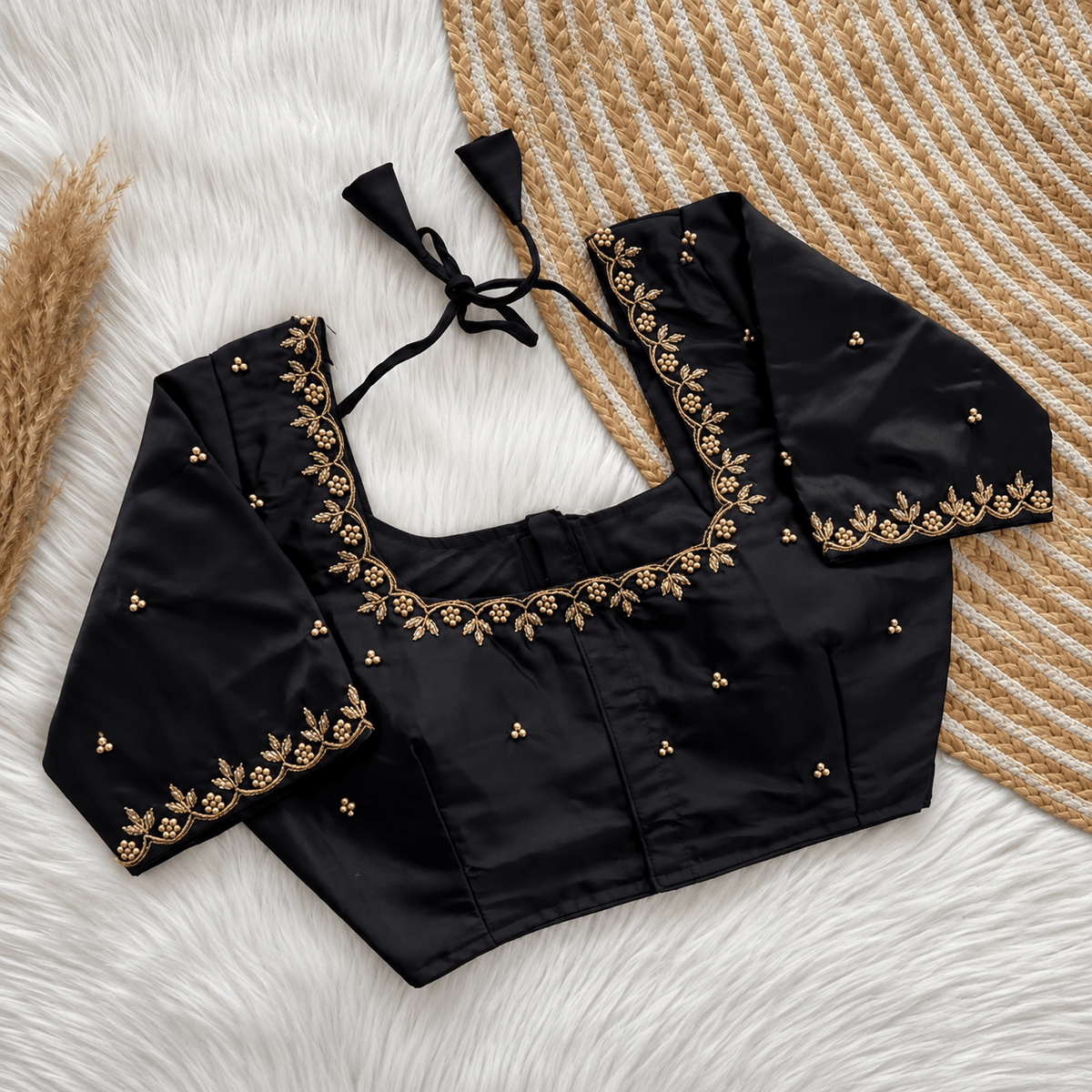 Handworked silk blouse design 4 - Maatruu