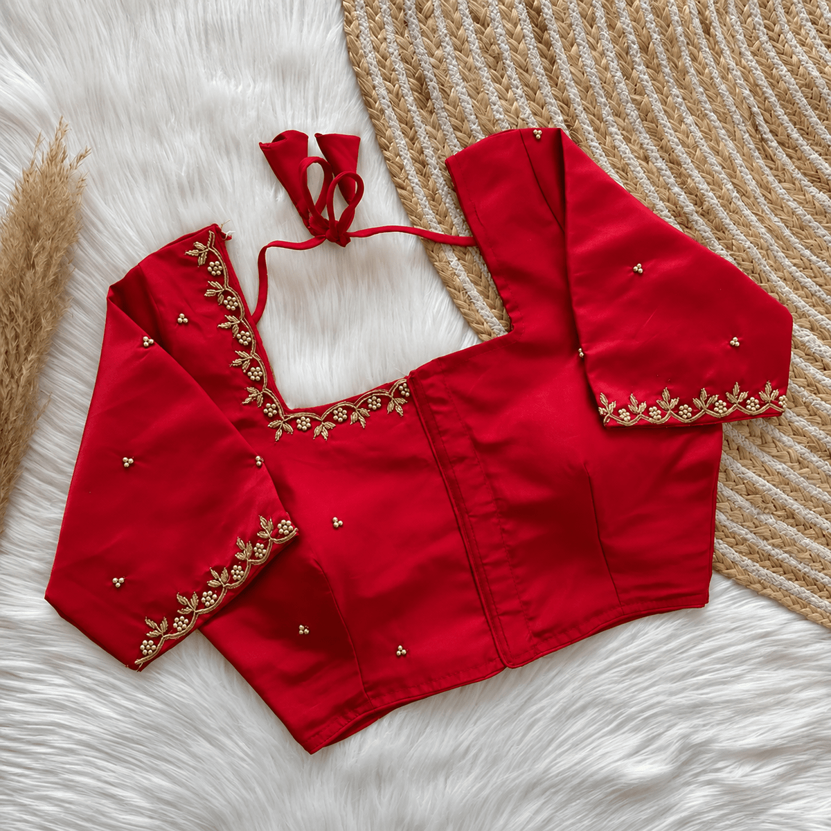 Handworked silk blouse design 4 - Maatruu