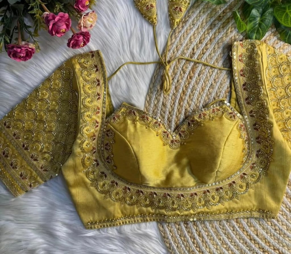 Masaba inspired wedding silk blouse - Maatruu