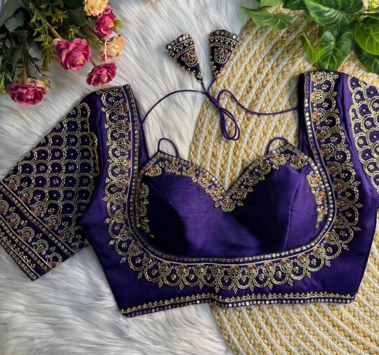 Masaba style party wear silk blouse - Maatruu