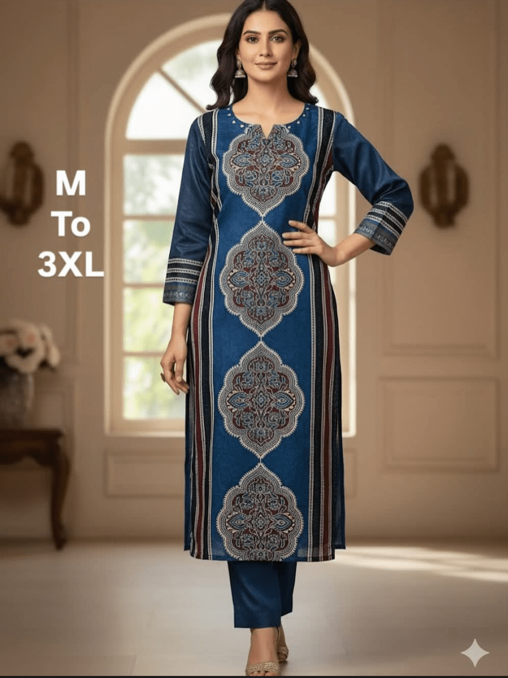 Kutch craft mashru silk Ajrakh kurti detail - Maatruu