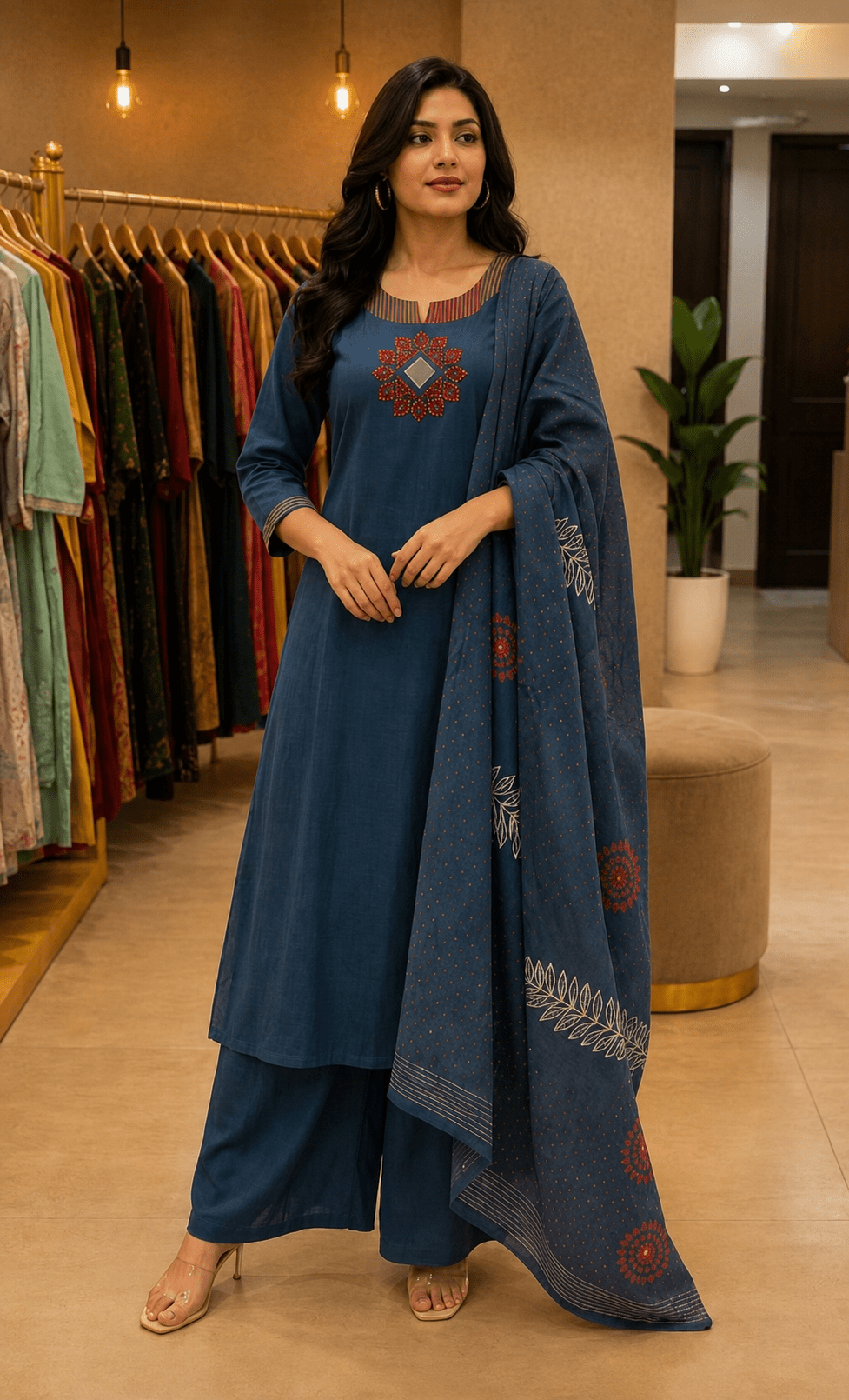 Natural Cotton A-line 3pcs pair - Maatruu