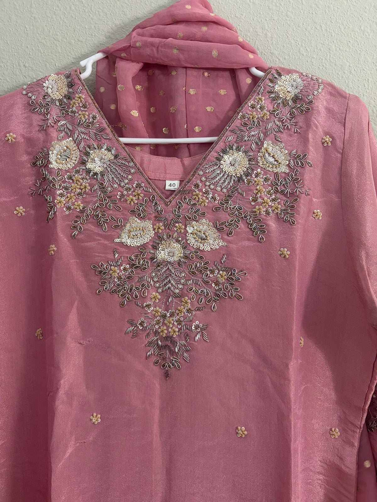 Premium Silk Plazzo Set in Pink - Maatruu