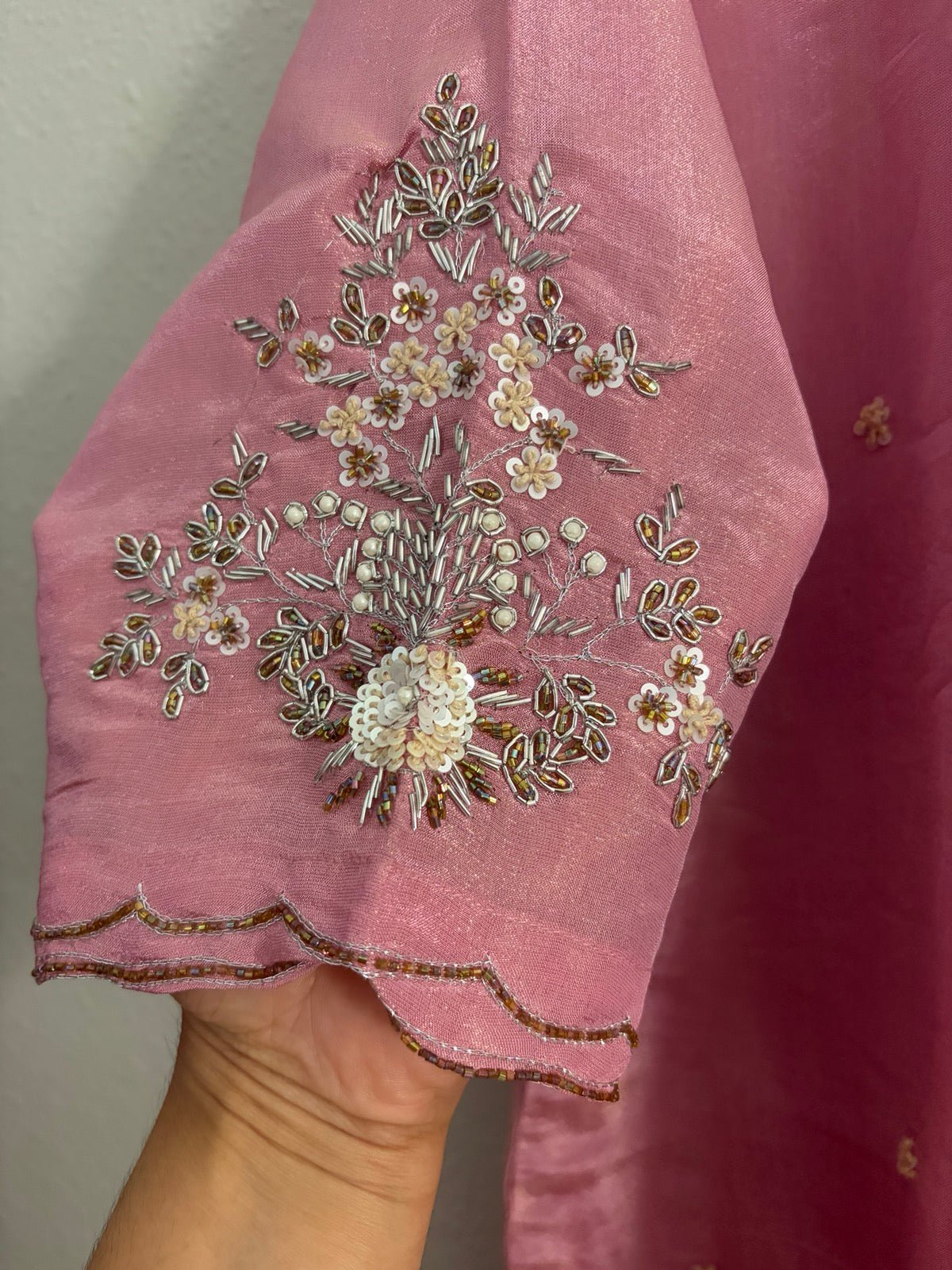 Premium Silk Plazzo Set in Pink - Maatruu