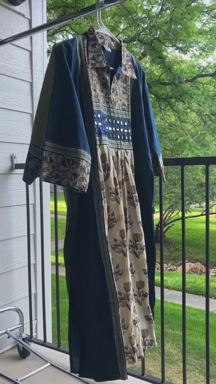 Kalamkari Print cotton collar Kurti
