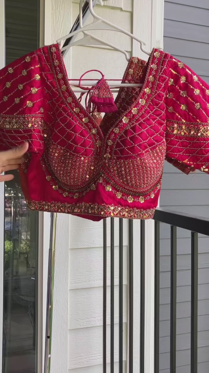 Handwork silk blouse