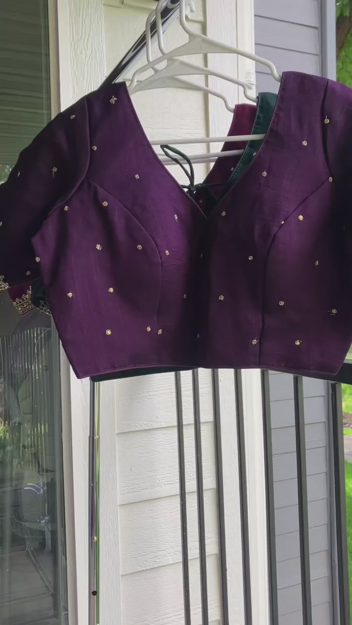 Embroidery  silk Blouse