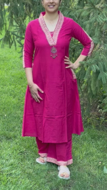 Pure Mangalgiri border south cotton coordset with real mirror