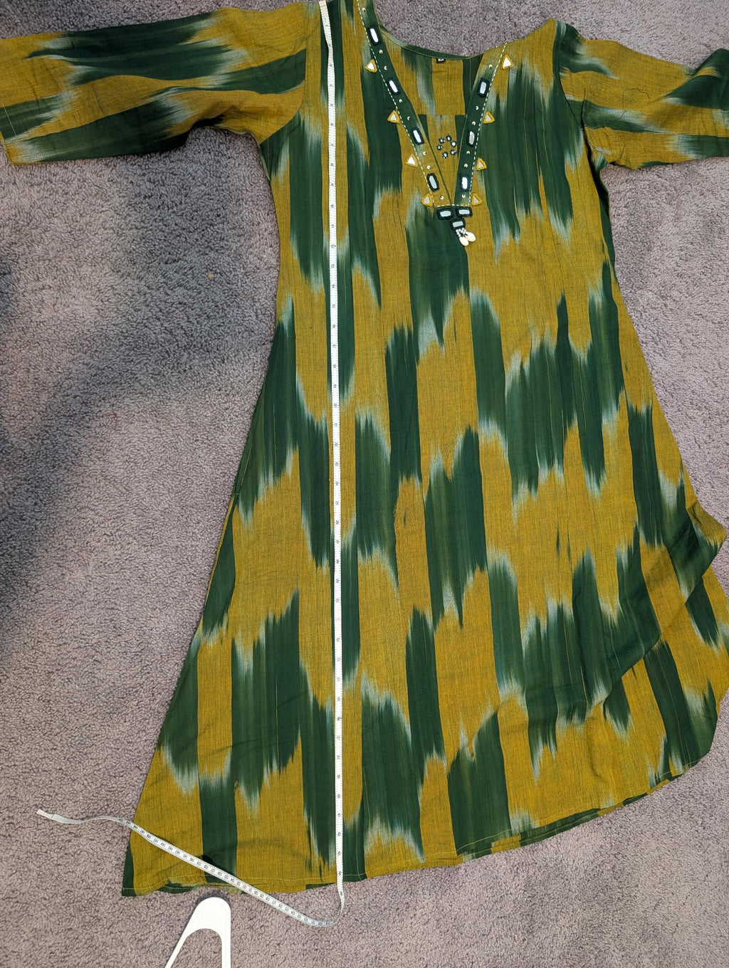 Pure Cotton Ikkat with Plazzo Coord Set - Maatruu