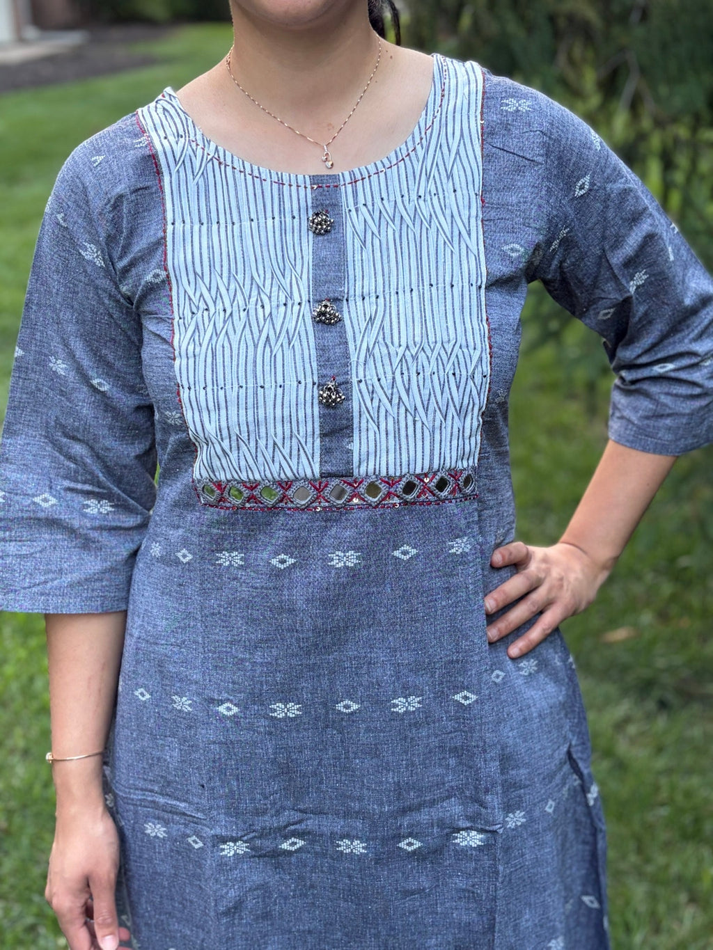 Pure Heandweaved jamdani south cotton 3pc - Maatruu