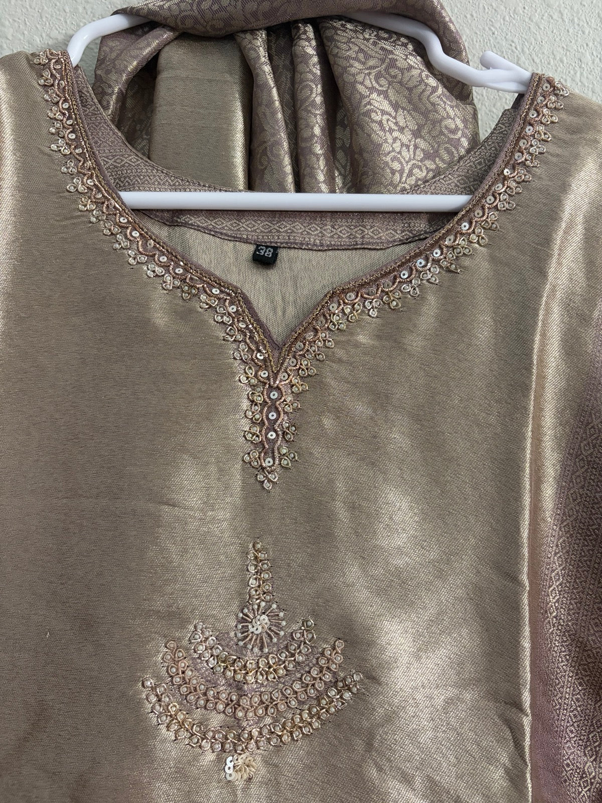 Pure Kanjivaram tissue silk dress set - Maatruu