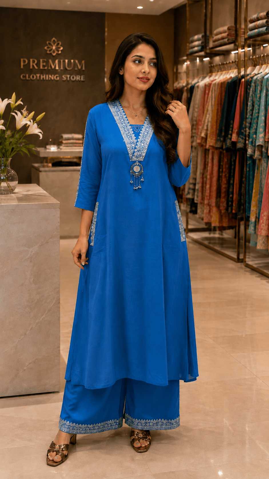 Pure Mangalgiri border south cotton coordset with real mirror - Maatruu