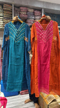 Most Viral in Dual tone Mul chanderi Dress set