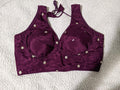 Sleeveless designer blouse styling - Maatruu