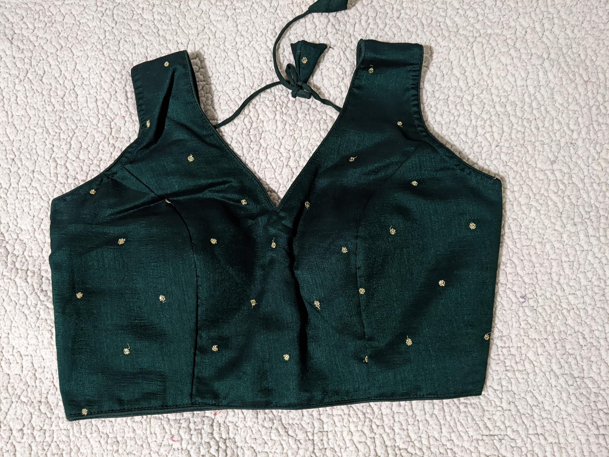 Sleeveless silk embroidered blouse front view - Maatruu